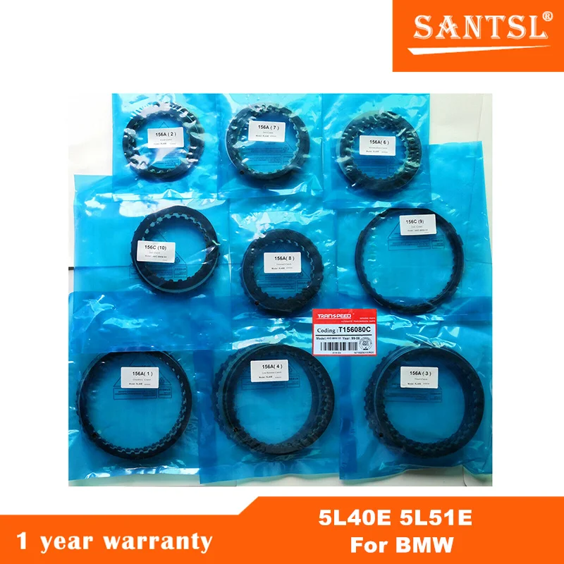 

5L40E 5L50E 5L51E Auto Transmission Clutch Plates Friction Kit Fit For BMW 2WD/4WD Transnation W156880C Automatic Gearbox Parts