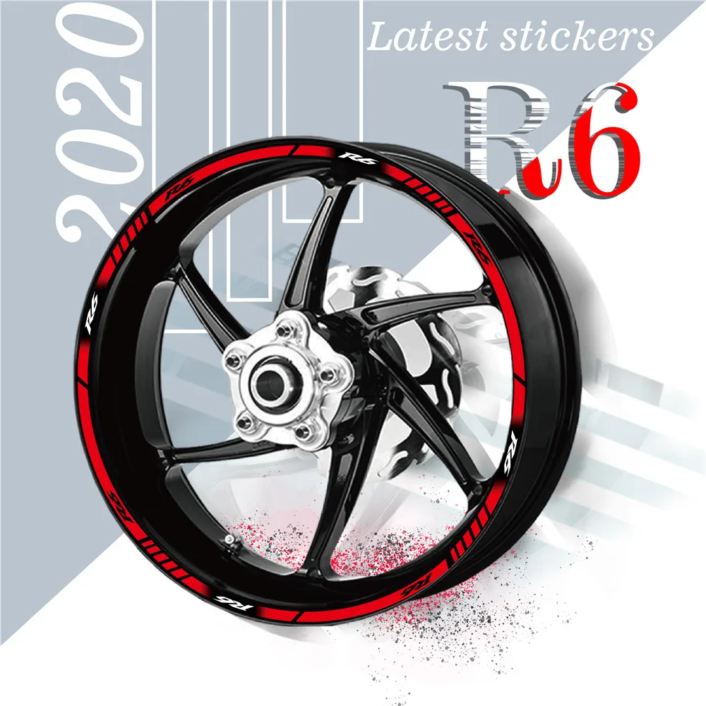 

New Motorcycle inner wheel Stickers rim reflective decoration decals car accessories For YAMAHA R6 r6