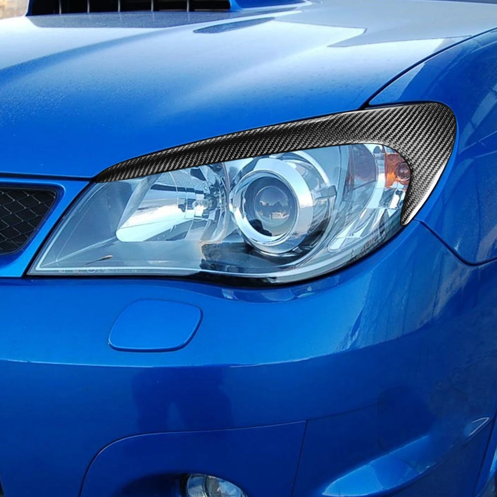 المصباح الحاجب تقليم لسوبارو امبريزا 9th 2006-2007 الجبهة رئيس غطاء خفيف مصباح ألياف الكربون كشافات الجفن ملصق الحاجب