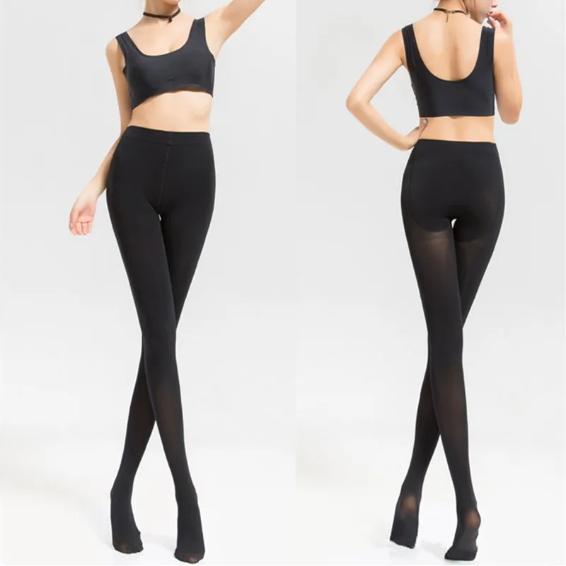 DOIAESKV 130 KG Damen-Fleece-Strumpfhose, Übergröße 120 D, Herbst, warme Winterstrumpfhose, hohe Taille, weiblich, dehnbar, schlank, dick – Detail 23