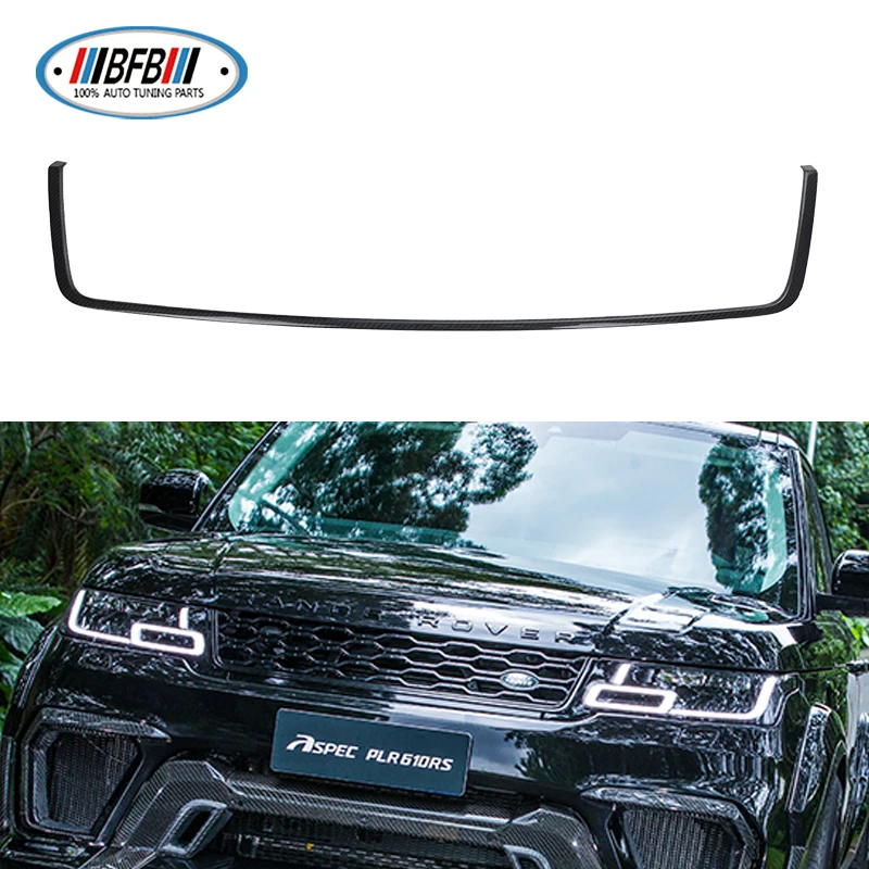 BFB 1 Piece Dry Carbon Front Grille Decoration Trims Stick On Style Fit for New Range Rover Sport  2018