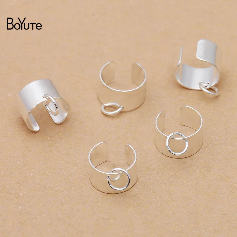 ボーイミュート-メタル真ちゅう製の耳の手錠、イヤリング、ジュエリー、10*6mm、ロットあたり100個、卸売