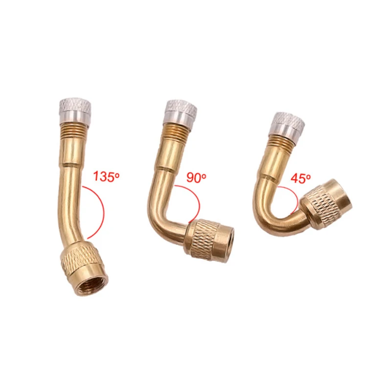 1pcs Moto Bike Car 45  90 135 Degree Angle Valve Adaptor Tyre Tube Extension Adapter For Universal Cars Motorcycle