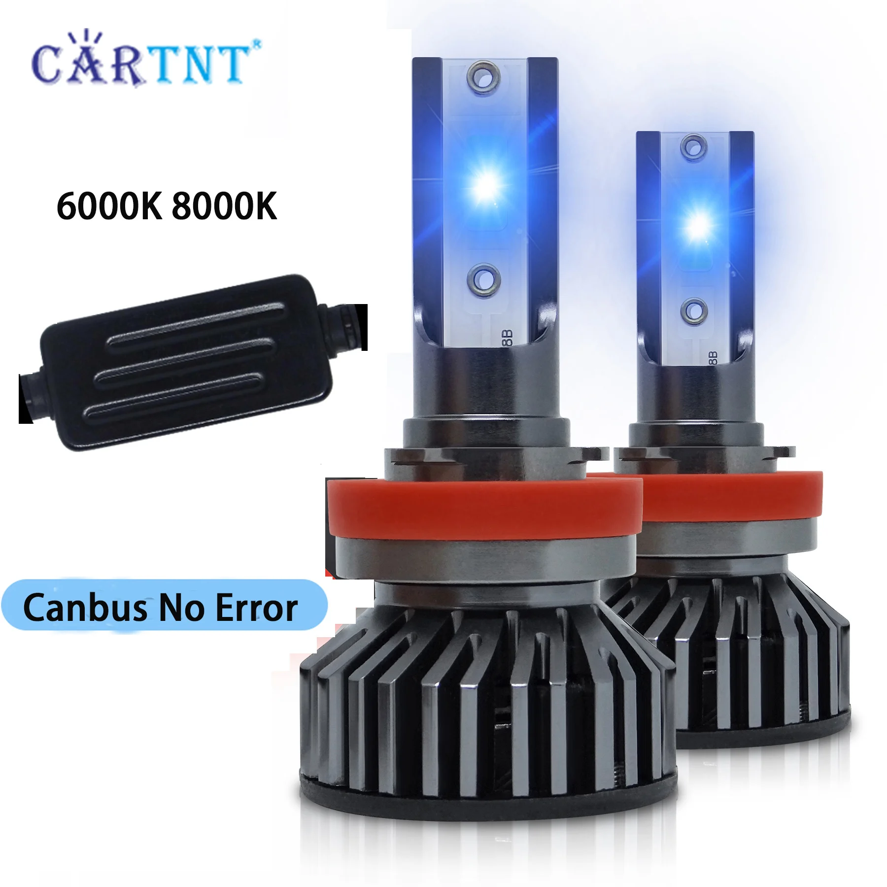 CarTnT Car Headlight H1 LED H11 H7 H8 H4 HB4 HB3 9012 LED Light Canbus Bulbs For Auto 9005 9006 65W 6000K White 8000K Car Lights