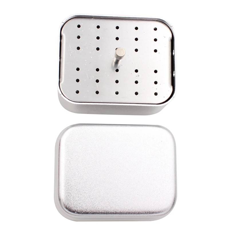 1pcs Aluminum Dental Disinfection Box Autoclave Sterilizer Case Burs Endo Files Holder 30 Holes For Burs Dentista Instrument Lab