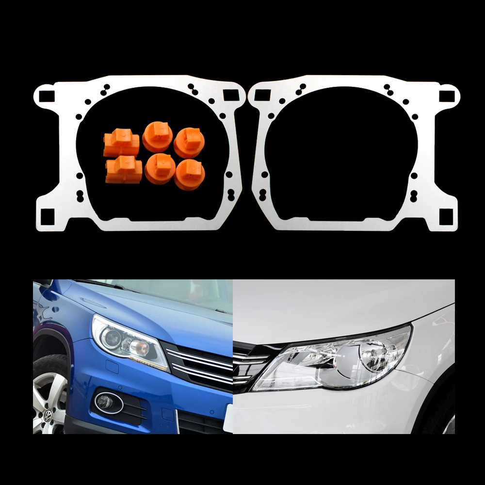 

Taochis Car-Styling Frame Adapter Module DIY Bracket Holder for VW Volkswagen Tiguan 2010 2012 Hella 3 5 Q5 Projector Lens