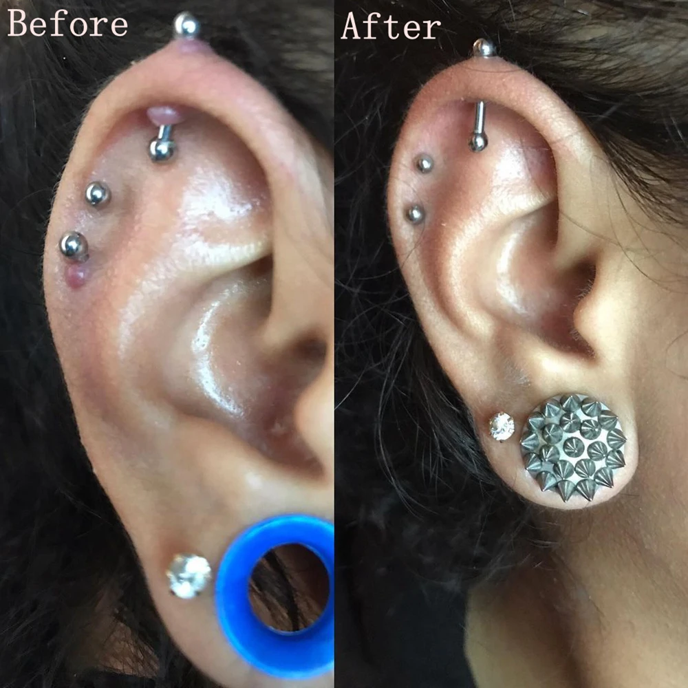 ZS 6-200 teile/los Silikon Piercing Heilung Scheiben Set Flexible Anti Hyperplasie Flache Klare Medizinische Silikon Disc 3/5/7/9 MM – Detail 3