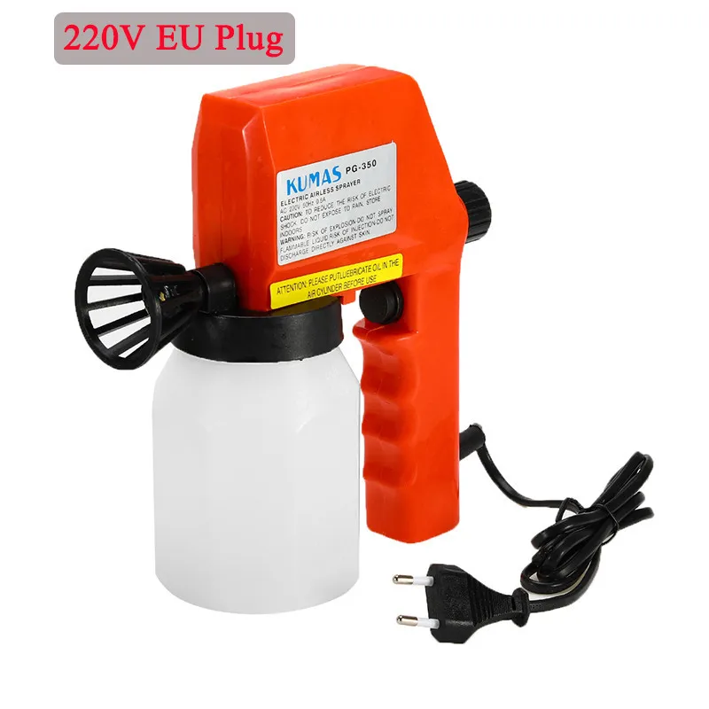 Imagem -02 - Pulverizador Elétrico ar Menos Mão Pistola para Pintura Doméstica 220v Plug ue 110v Eua Plug Móveis Pintura 1pc