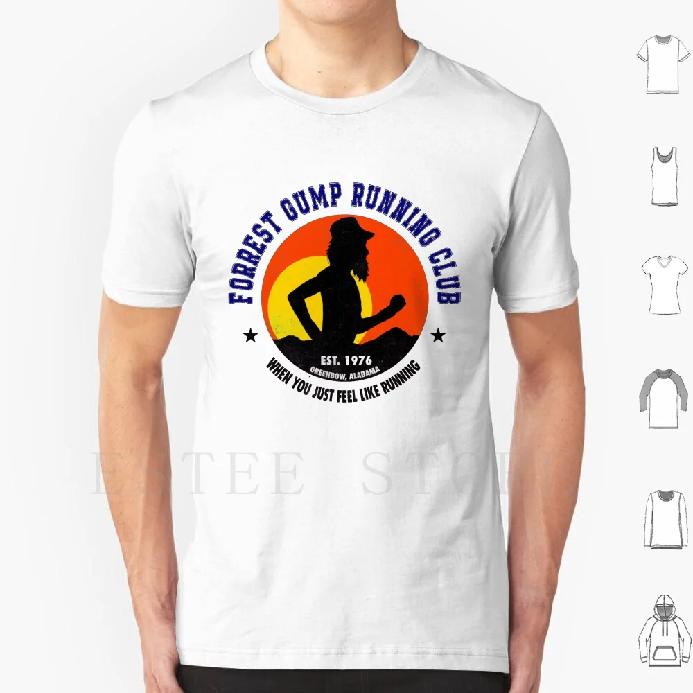 Forrest Gump Running Club T Shirt Print Cotton Forrest Gump Running Club Jogging Excersize Marathon Greenbow 1970 70s Retro