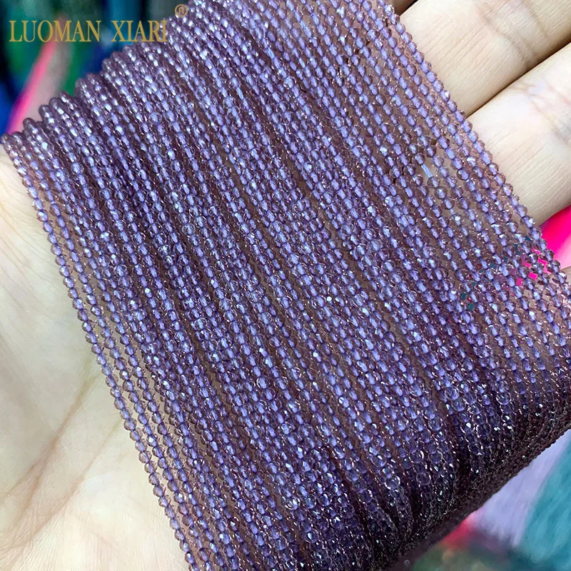 Sale AAA 2mm Red Black Blue 100% Natural Spinels Faceted Round Natural Stone Beads For Jewelry Making DIY Bracelet Necklace