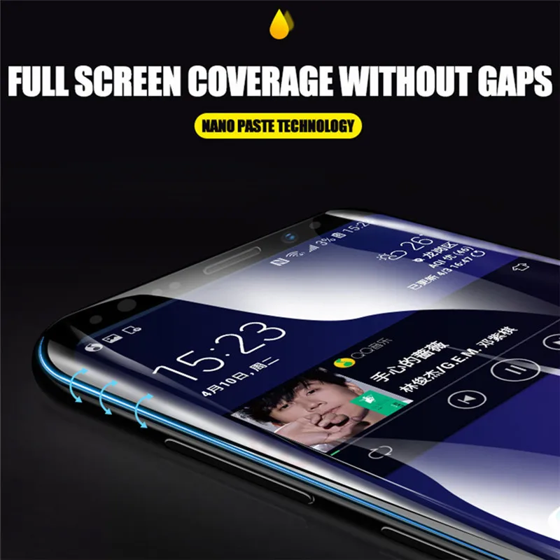 New 6D Full Cover Soft Hydrogel Film For Samsung Galaxy Note 8 9 S6 S7 Edge  Screen Protector For Samsung S10 S8 S9 S7 Not Glas