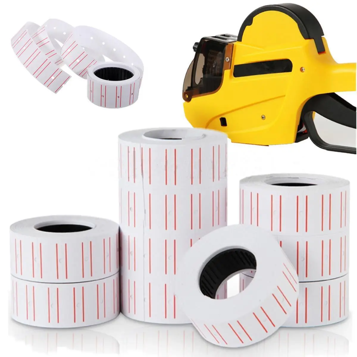 10 Rolls Price Gun Label Labels 20 x 12mm Paper Tag Price Tags Mark White Sticker For MX-5500 Rolls Bulk Sets New