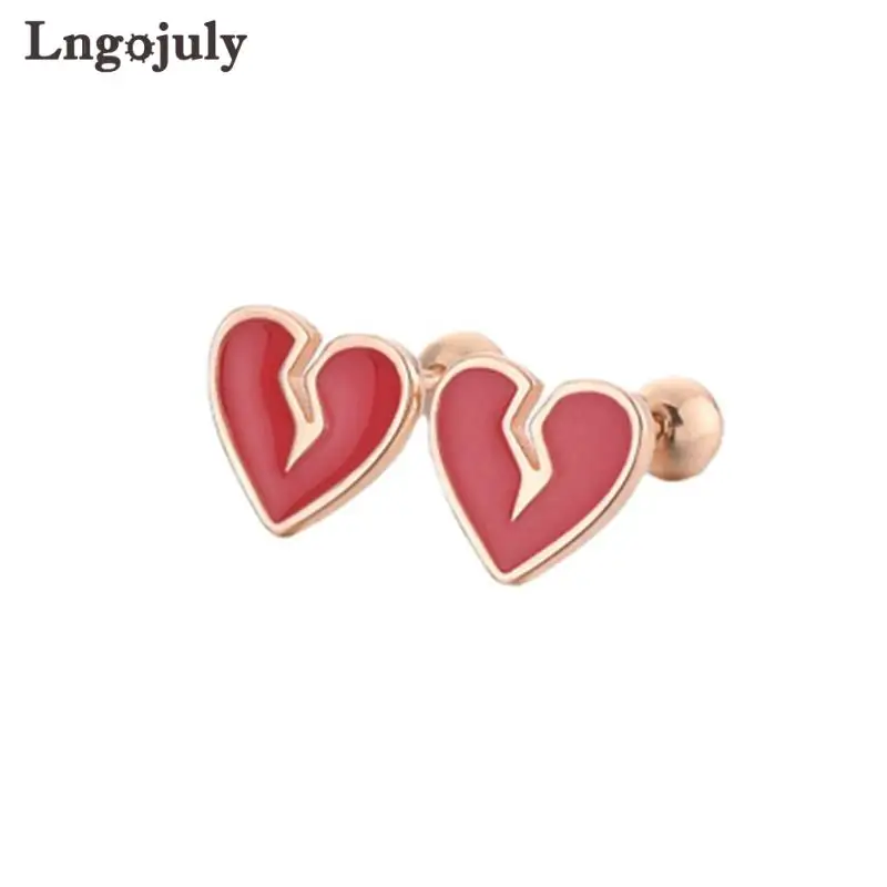 Top Quality 925 Sterling Silver Heart Stud Earring For Women Girl Children Screw Earrings Anniversary Party Fine Jewelry Gift