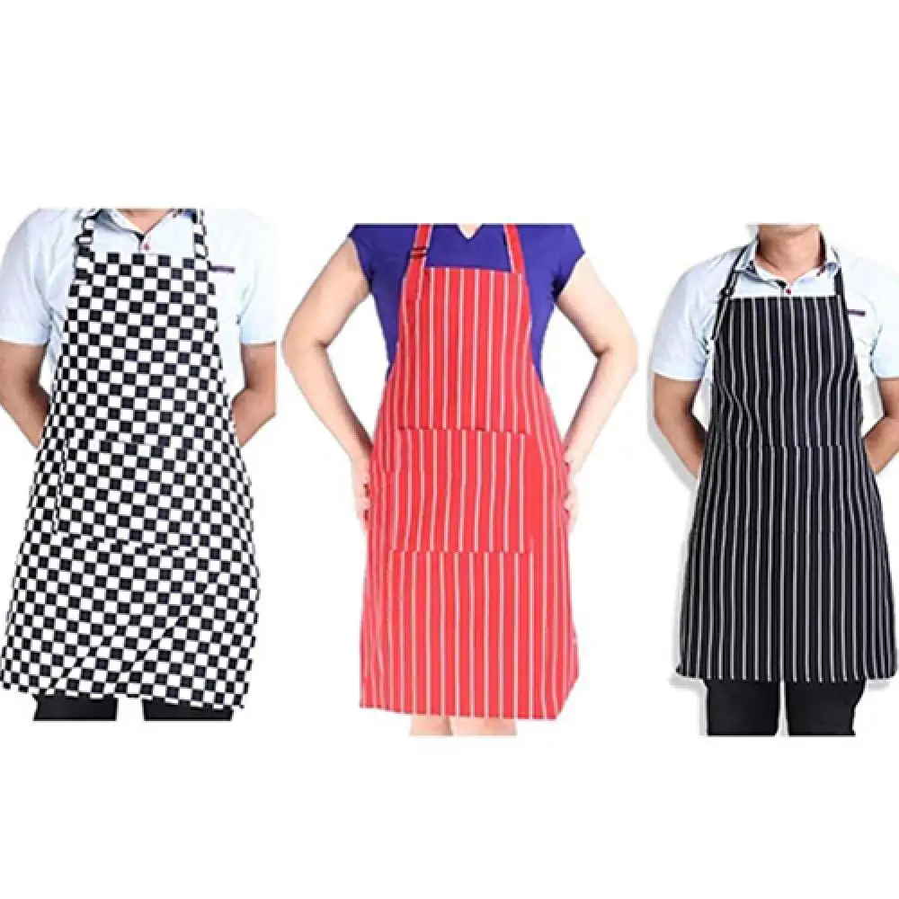 Kitchen Men Cooking Chef Kitchen Restaurant Bib Apron Dress with 2 Pockets Gift for Women Baking