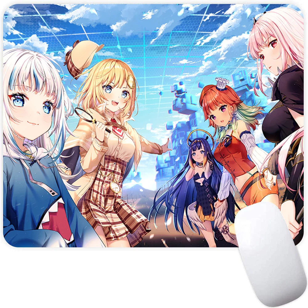 Kleine Gaming Muismat Computer Muismat PC Gamer Muis Mat Laptop Muismat Anime Hololive Muis Tapijt Toetsenbord Mat Bureau Pad