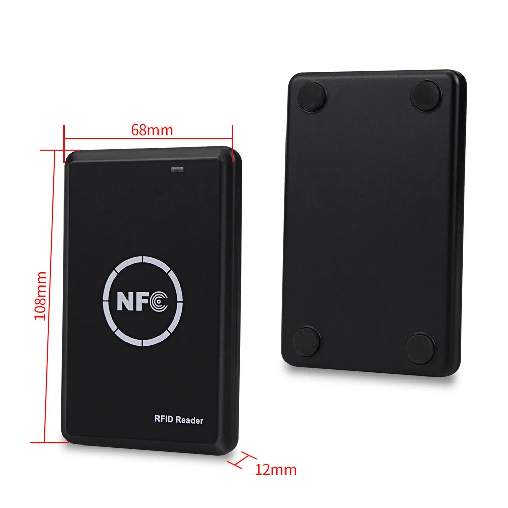 Duplicador de cartão nfc 125khz chave fob copiadora rfid leitor de cartão inteligente escritor 13.56mhz programador criptografado usb uid/t5577 etiqueta gravável