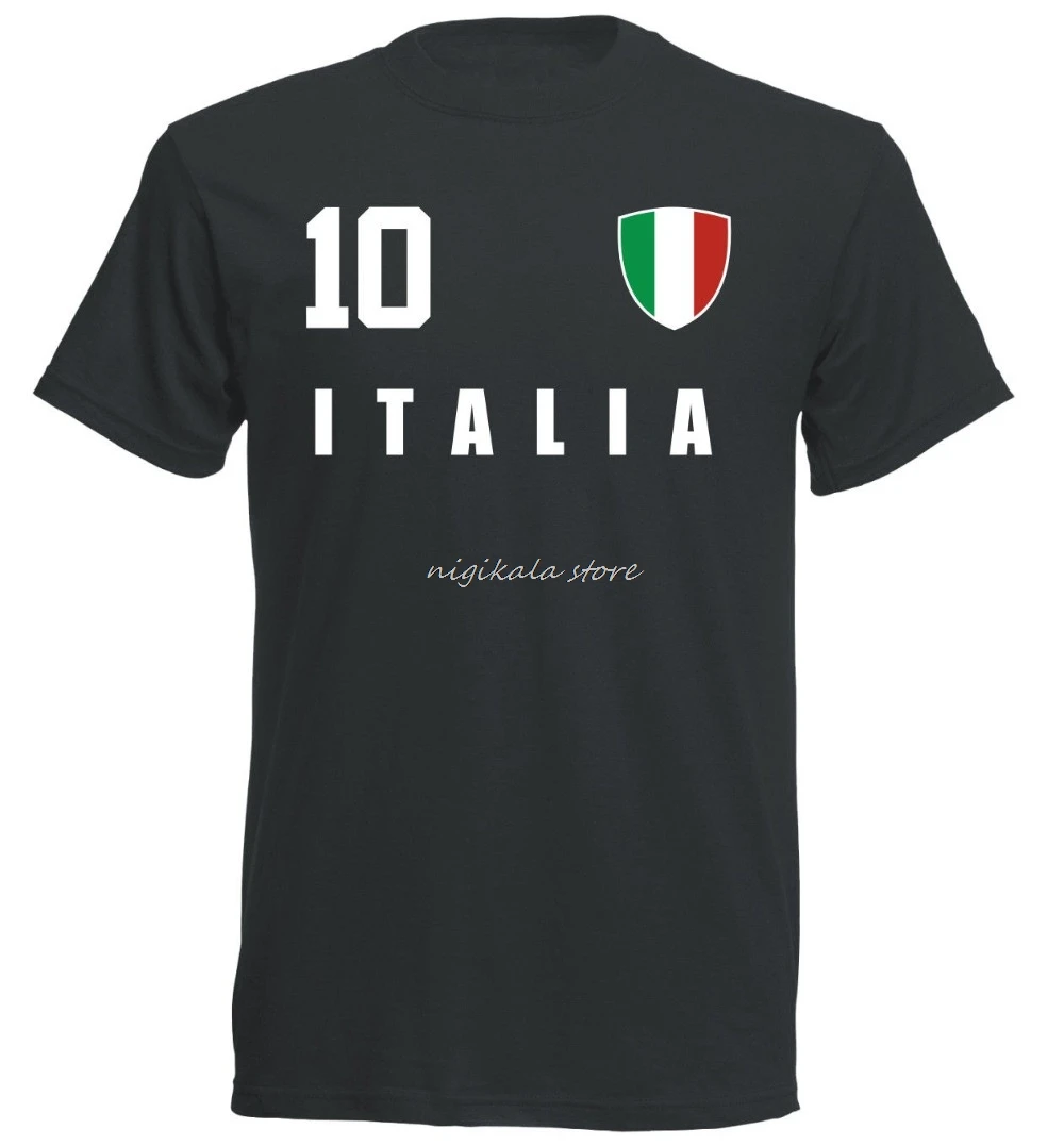 Hot sale Summer Style Italy T-shirt Jersey Style Footballer Number ALL 10 Funny Tee shirt