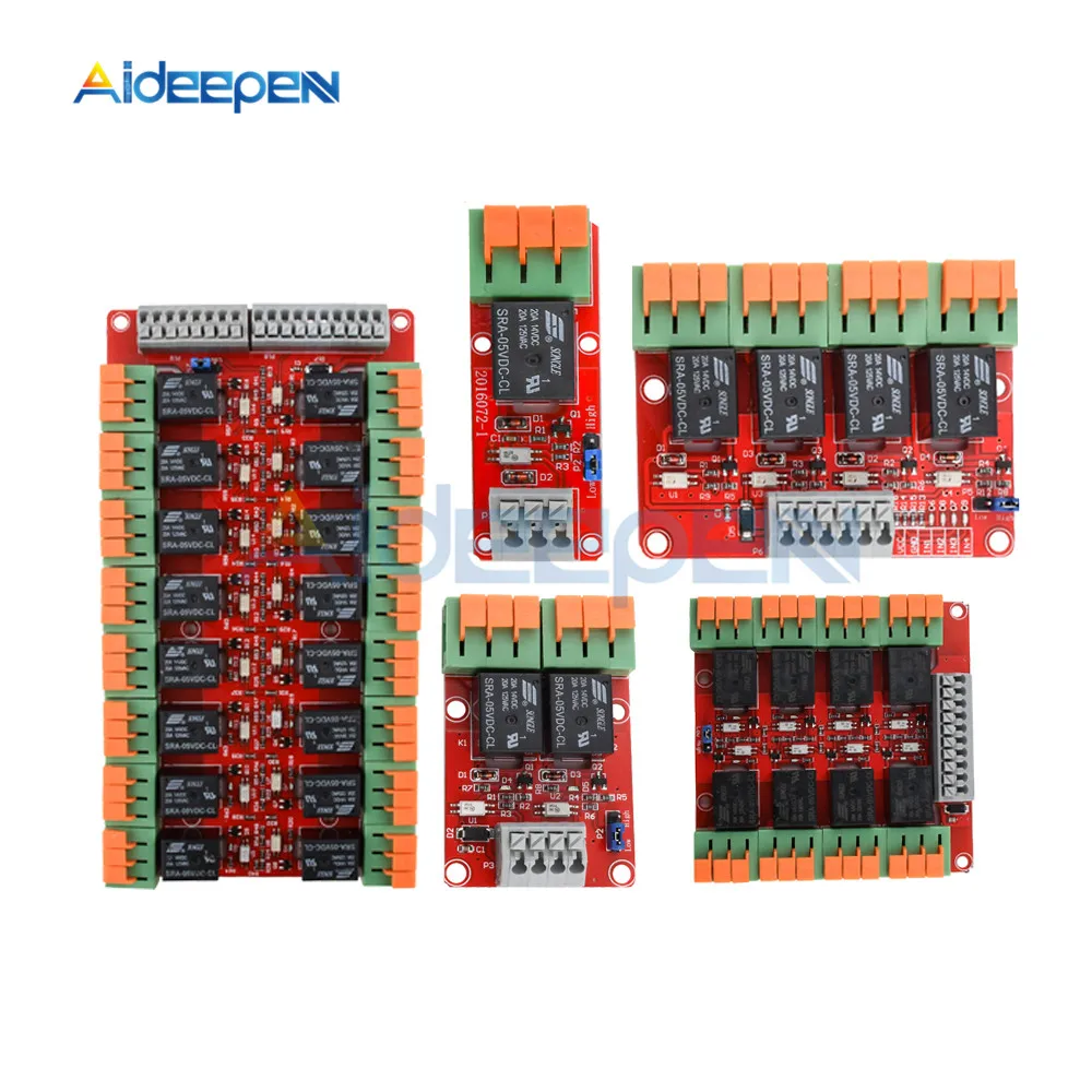 1/2/4/8/16 Channel 20A Relay Control Module high / low level 1ch 2ch 4ch 8ch 16ch Controller 5v for Raspberry Pi 3 B+