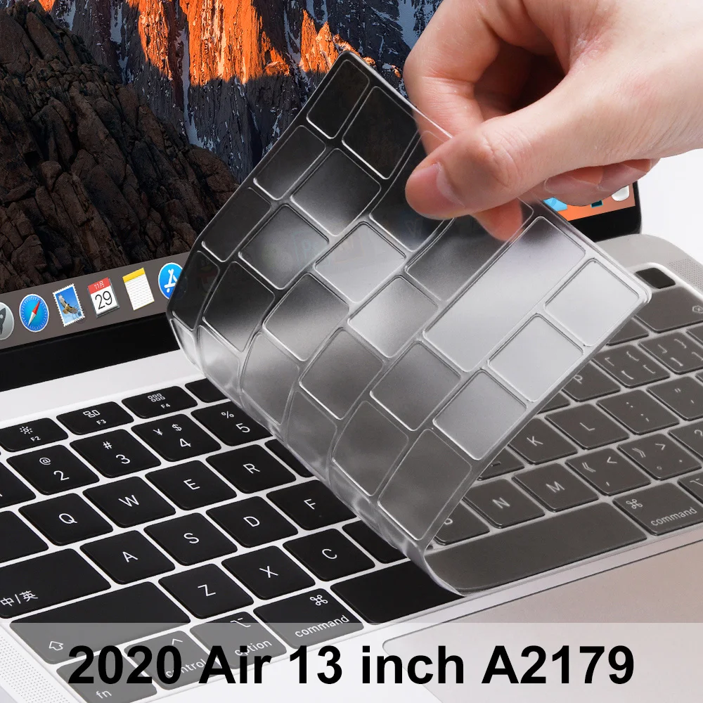 Redlai TPU Transparent US / EU Version Keyboard Cover Film for 2020 MacBook Air 13 inch M1 A2337 A2179 Keyboard Skin Protector