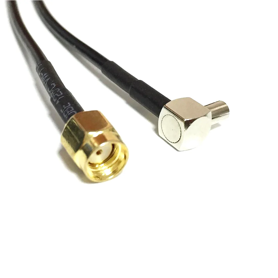 Nieuwe Draadloze Modem Draad RP-SMA Stekker Naar TS9 Haakse Connector RG174 Kabel 20Cm 8 "Groothandel Pigtail