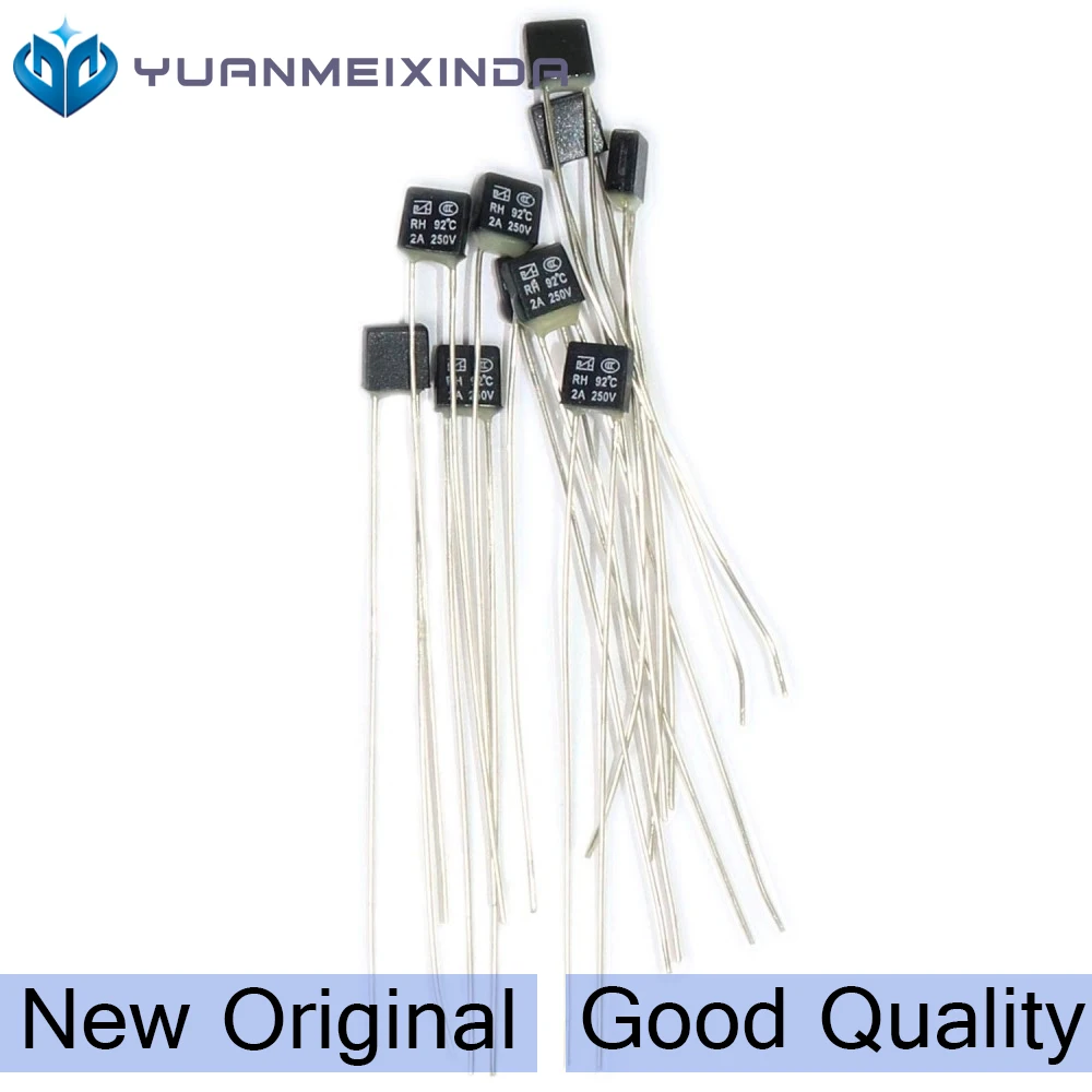 20pcs Black Square Fan Motor 2A 250V Thermal fuse LED Fues 95 105 110 115 120 125 130 135 140 145 150 degree Temperature Switch