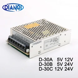 Dual output Switching power supply D-30A 5V4A 12V1A ac dc converter D-30B 5V 24V ac to dc power supply D-30C 12V 24V