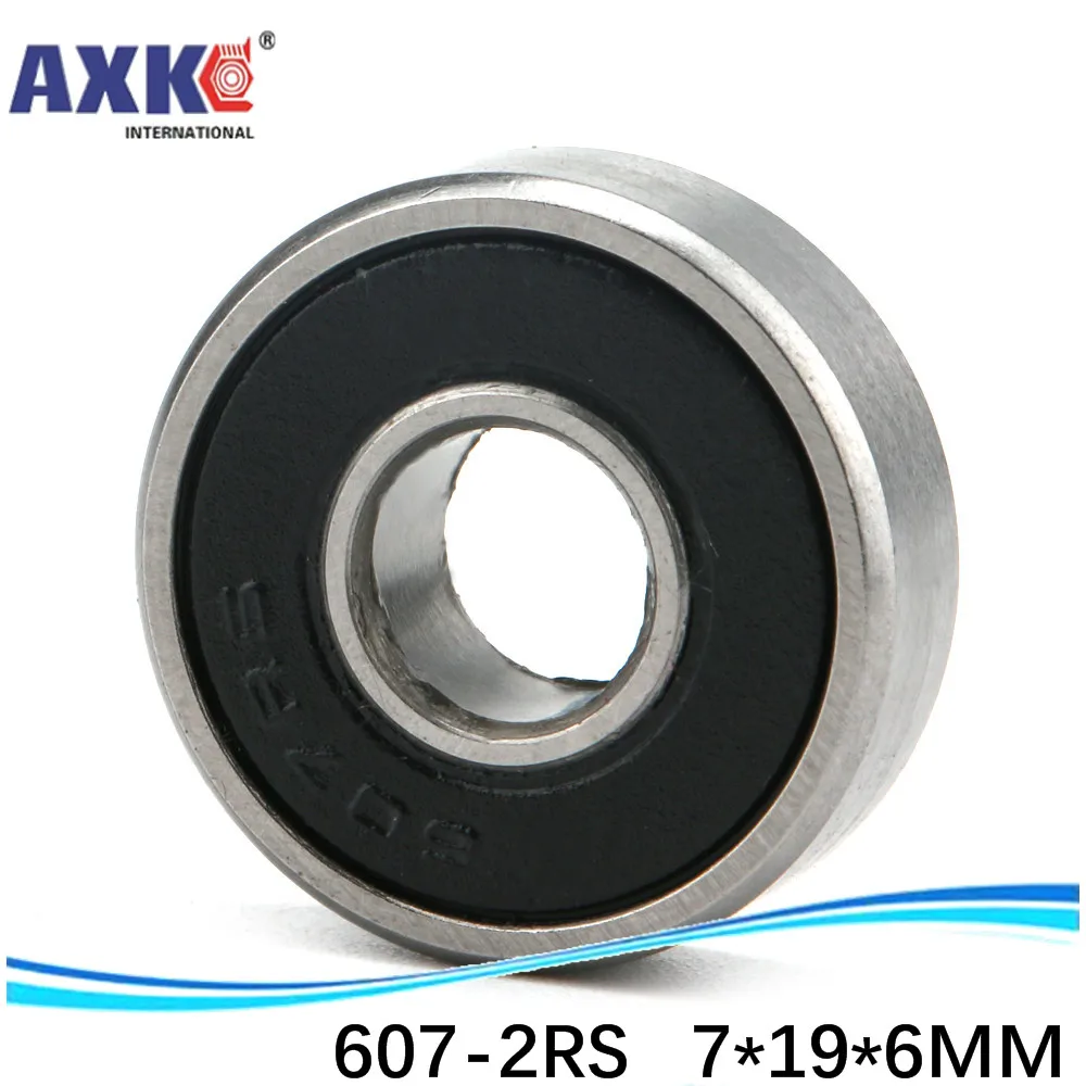 (1pcs) High quality deep groove ball bearing double rubber sealing cover 607-2RS 7*19*6 mm