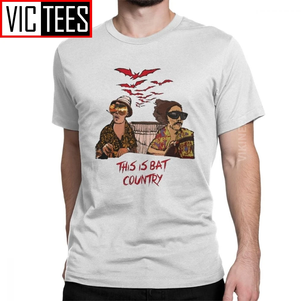 Men\'s T-Shirt Bat Country Fear And Loathing In Las Vegas Cotton Bat Country Drugs Johnny T Shirt Unique