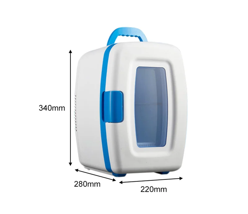 Mini lodówka przenośna lodówka 10L bez hałasu samochód i napój domowy makijaż pielęgnacja skóry zamrażarka ciepłe lub zimne chłodzenie 220V BX22