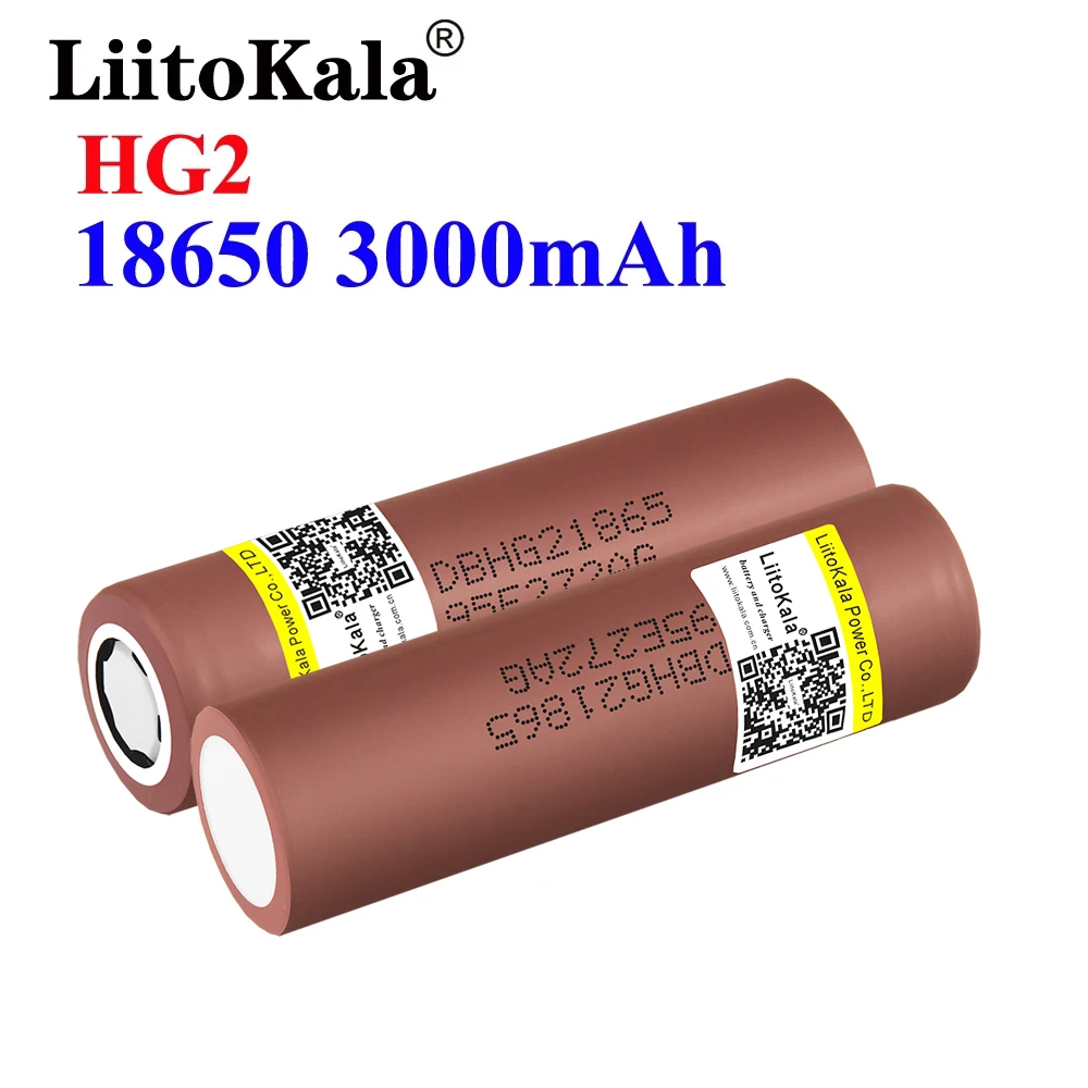 Imagem -02 - Original Liitokala Hg2 18650 3000mah Bateria 3.6v a Descarga 30a Bateria Dedicada 100 Pcs