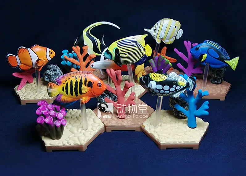 

small pvc figure model toy Subtropical fish set 8pcs/set