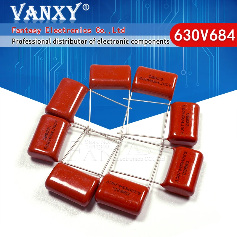 10PCS 630V104J 0.1UF 100nf 630V 104 CBB 103 10NF 105 1UF 155 1.5UF 224 220NF 225 2.2UF 334 330NF 474 470NF 475 4.7UF 684 680NF