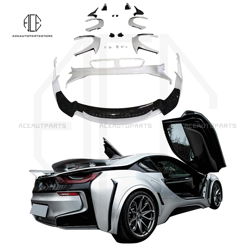 

FRP Auto Car Bodykit I8 Front Bumper + Wheel Fender bodykit for BMW I8 Body Kits 2014 2015 2016 2017 2018 2019