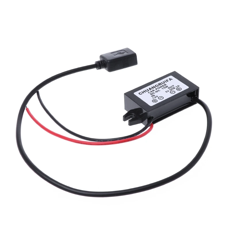 1PC Output Power Adapter DC DC Converter โมดูล12V ถึง5V USB ใหม่