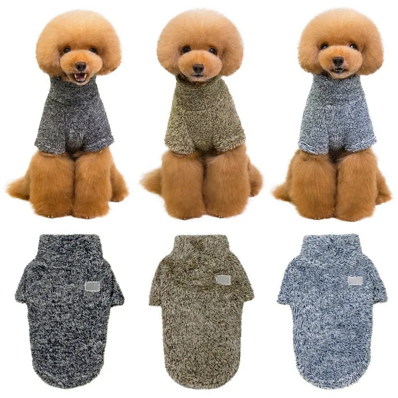 Winter Warm Dog Sweater Dog Clothes Leisure Dogs Jersey Sweater To Keep Pet Clothing Coat For  French Bulldog Chihuahua