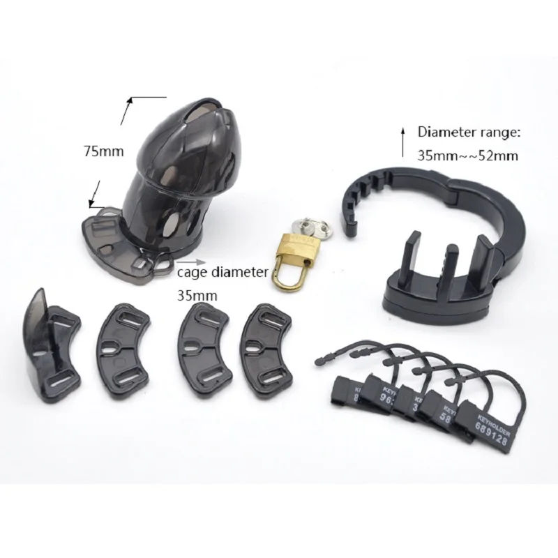 DIY Electric shock male electro plastic Chastity Device cage penis ring ball bondage remote control unit BDSM  sex toy for man