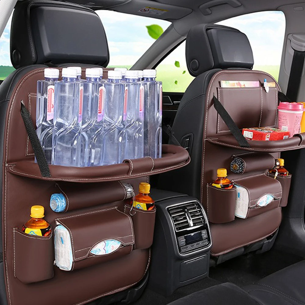 Car Seat Organizer Front Row Storage Bag Children Anti-Kick Pad For Mini Cooper F56 F57 R56 Moke Countryman F60 Cabrio Clubman