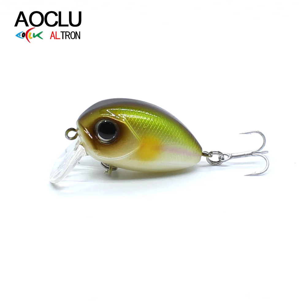 AOCLU Mini Crank 30mm 3.9g Shalllow Diver 0.5m Deep Hard Bait Minnow Shad Wobbler Fishing Lure Bass Fresh Salt Water Tackle