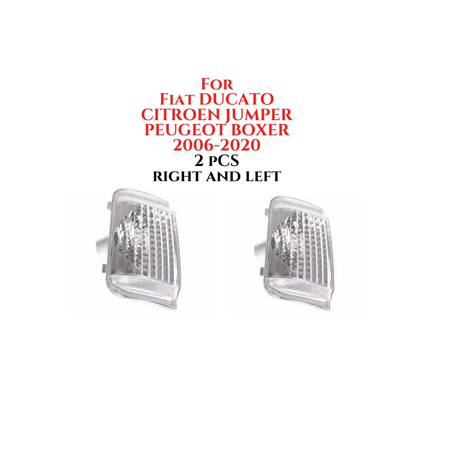 Side Door Wing Mirror Indicator Lamp White Lens RIGHT LEFT, for Fiat Peugeot Citroen MK3  2006-2020 Reasonable price  71748253