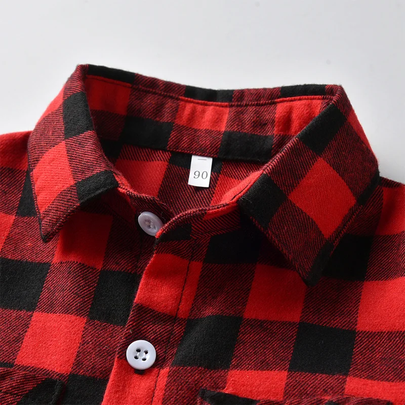 Tem doger baby boy girl shirt 2018 spring infant boys shirts toddler girls high quality plaid shirts newborn tops bebes blouse