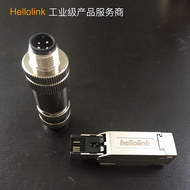 

M12 Four-plug Ethernet Air Connector Profinet Connector Eight-core Sensor D Type Male Head Female Head