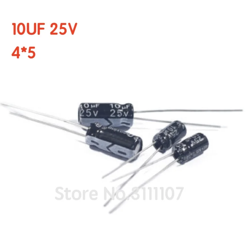 

20PCS/LOT 10UF 25V 4*5 Aluminum electrolytic capacitor 25v 10uf Electrolytic capacitor NEW