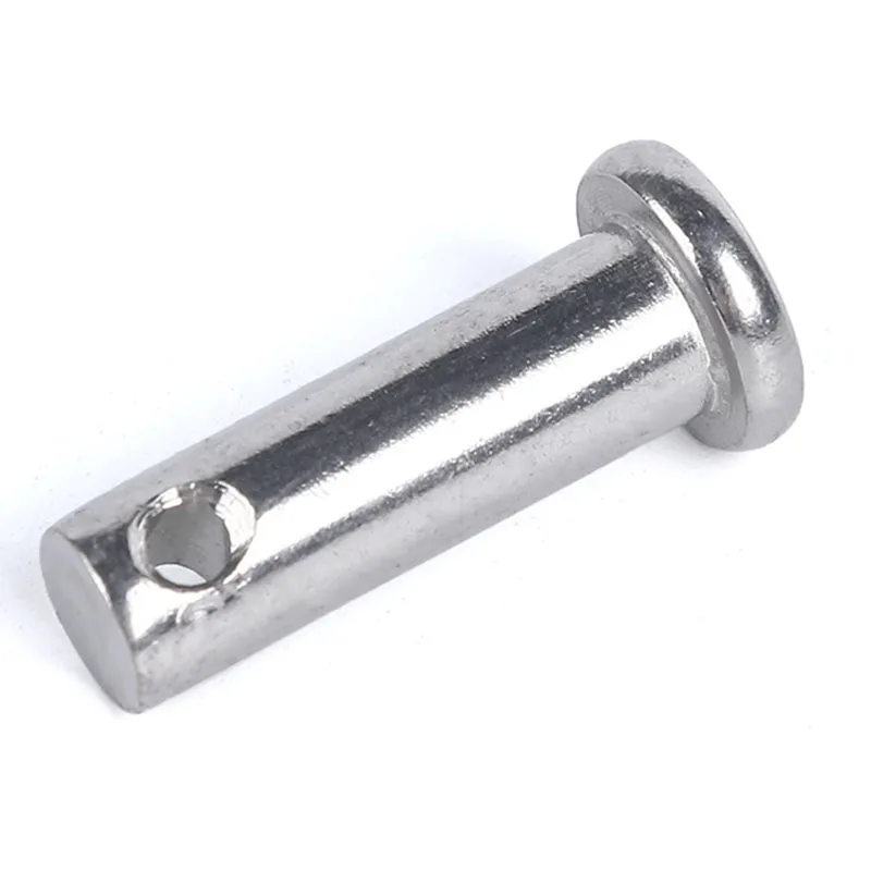 M3M4M5M6M8M10M12M14M16M18M20 Stainless Steel 304 Shaft Flat Head Pins with Hole Positioning  Cylindrical Clevis Bolt328