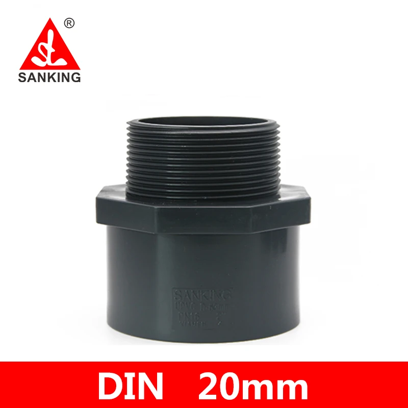 Sanking UPVC 20mm Male Adapter  Thread Connector PVC Water Pipe Adapter Garden Irrigation Tube Fittings