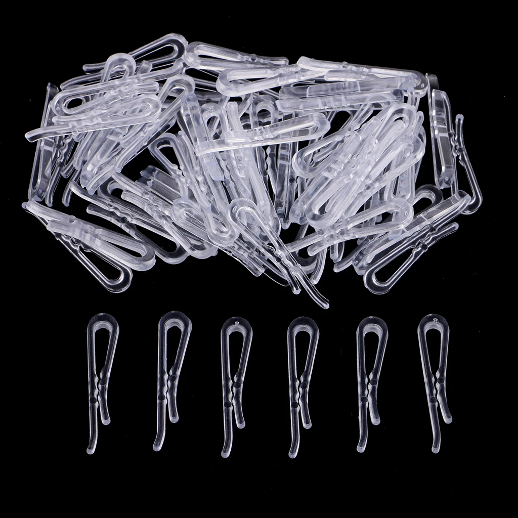 200Pcs Bulk Clear Plastic Alligator Clips For Folding Shirt Ties Socks Pants