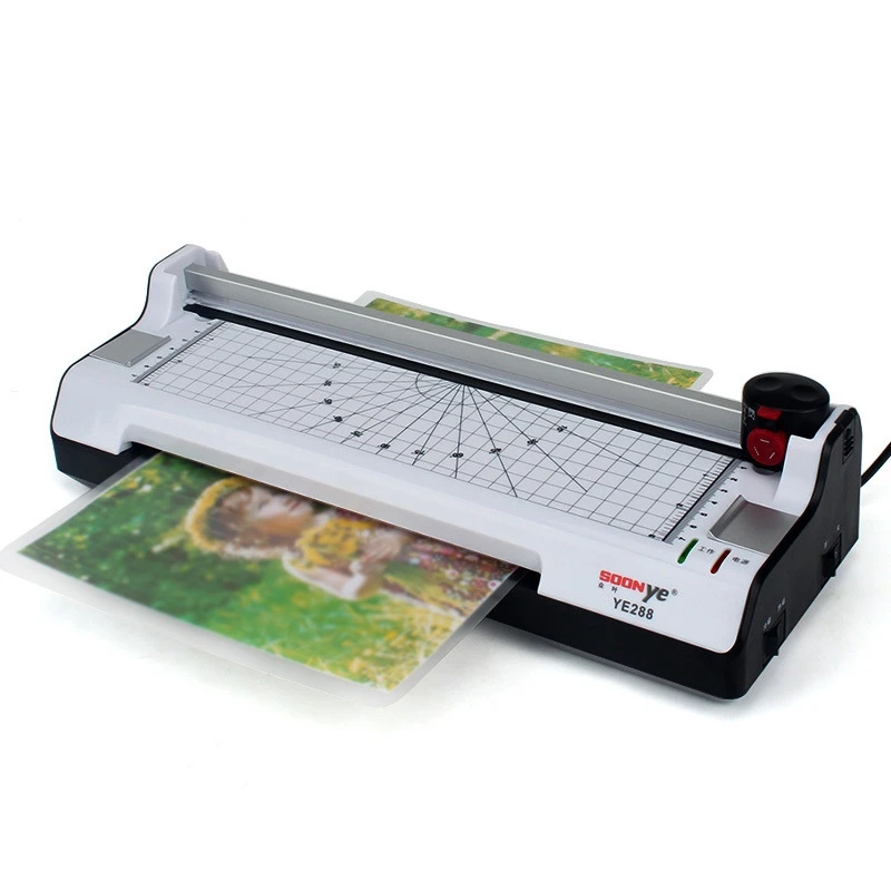 New Smart Photo Laminator A4 Trimmer Machine Sealed Plastic Laminating Machine Hot Cold Laminator plastificadora