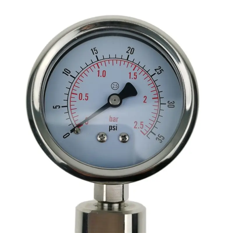 

Манометр Tri Clamp SS304 Диафрагменный манометр из корпуса из нержавеющей стали psi/MPa 50,5 мм и 64 мм