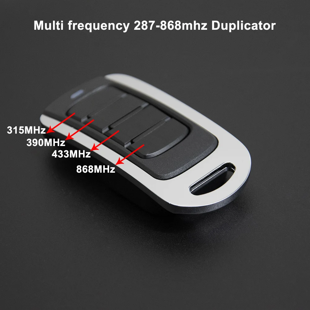 Garage Door Remote Control Gate Opener Programmable Learning 4-Buttons Multi Frequency 280MHz-868MHz Transmitter Key Fob 2021