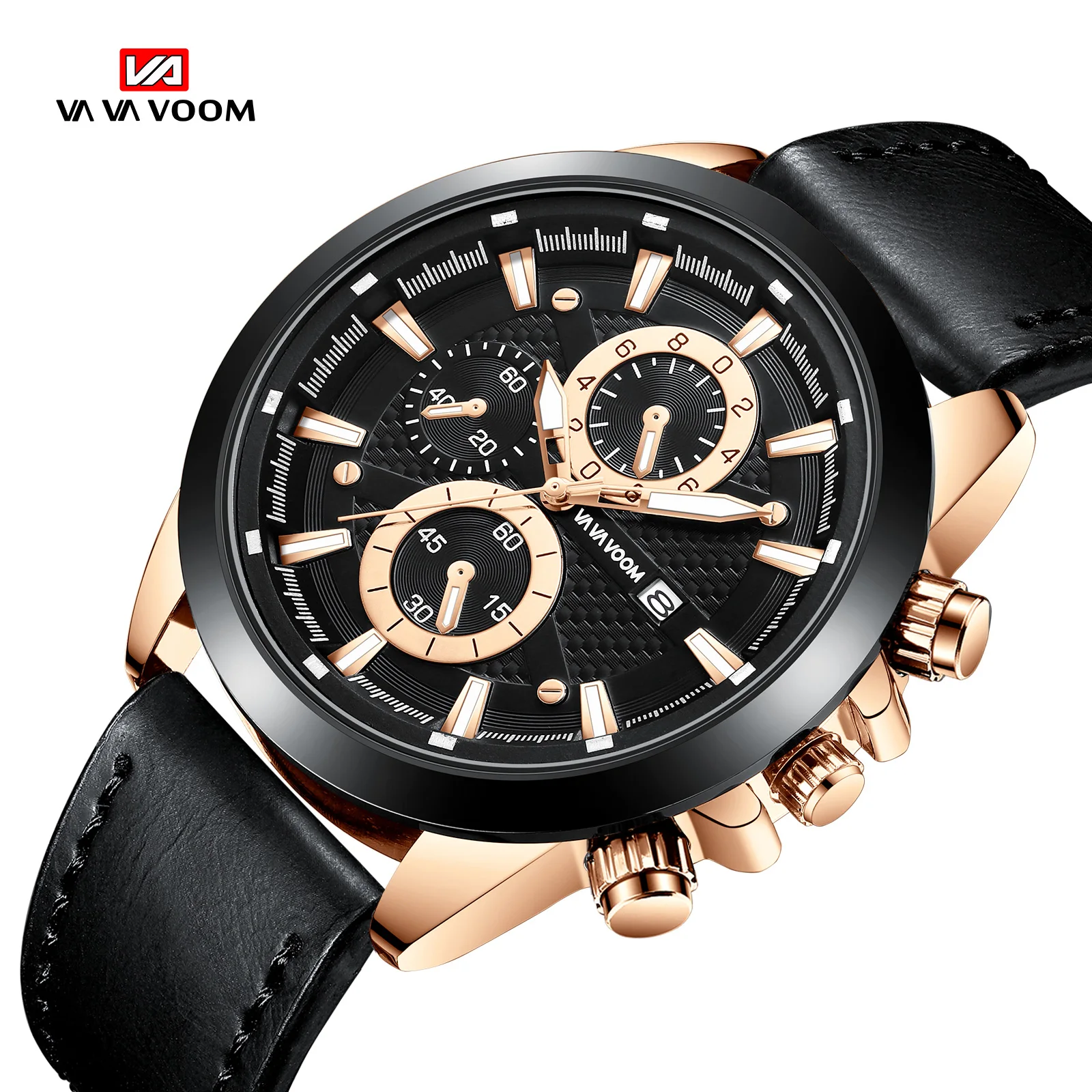 

Relogio Masculino Fashion Sports Series Quartz Movement Original Men's Leather Strap Waterproof Calendar Men's Wrist Watch Watch