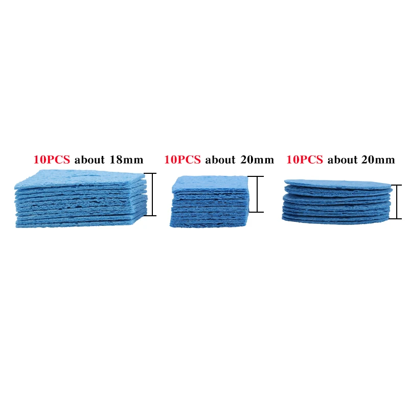 10PCS/Lot Electric Soldering Iron Cleaning Sponge Blue Cleaner Sponge Pads For Welding Soldering Iron Tip